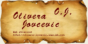 Olivera Jovčević vizit kartica